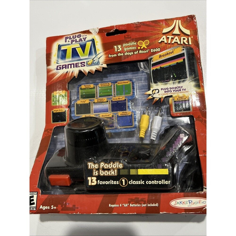 ATARI Plug n PLAY TV Retro Gaming 13 Built in Video Games NEW Breakout PONG Jakk